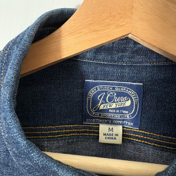 J. CREW || Selvedge Indigo Denim Shirt Men’s M - Picture 2 of 7